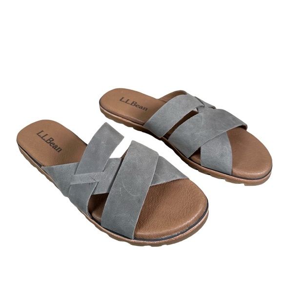 L.L. BEAN Lakewashed Nubuck Slide Sandals - Picture 4 of 9